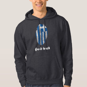 Greek touch fingerprint flag hoodie