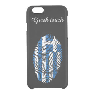 Greek touch fingerprint flag clear iPhone 6/6S case