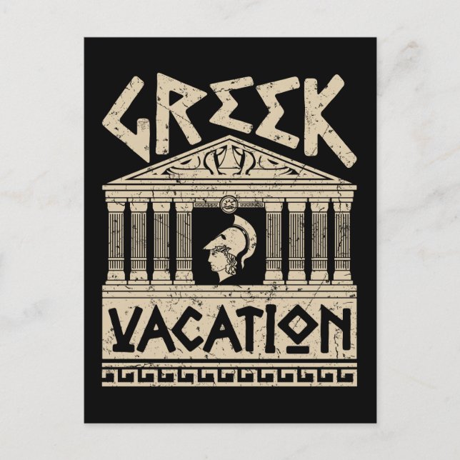 Greek Vacation Greece Tourist Travel Postcard (Front)