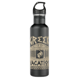 Greek Vacation Greece Tourist Travel Stainless Steel Water Bottle