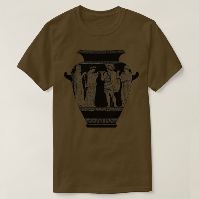 Greek Vase  Ancient Greece Pottery  T-Shirt (Design Front)