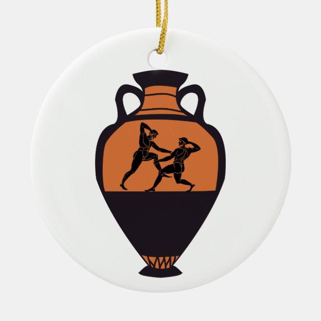 Greek Vase Ceramic Ornament (Front)