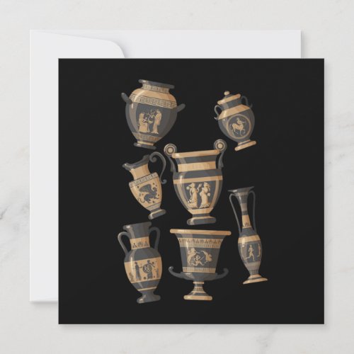 Greek Vases Pottery Ceramics Porcelain Hobby Gift Invitation