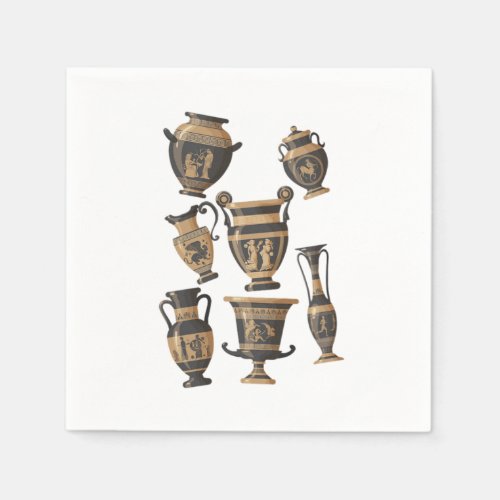 Greek Vases Pottery Ceramics Porcelain Hobby Gift Napkins