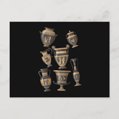 Greek Vases Pottery Ceramics Porcelain Hobby Gift Postcard