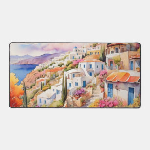 Greek village desk mat