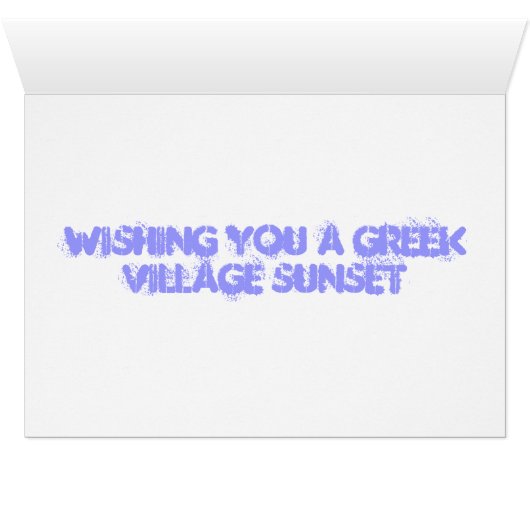 greek village sunset wish (Inside Horizontal (Bottom))
