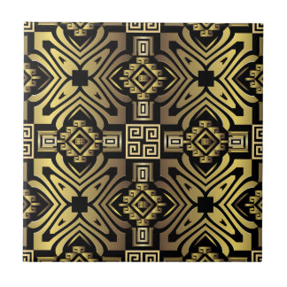 greek vintagee yellow flower tiles
