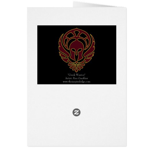 Greek Warrior Card (Back)
