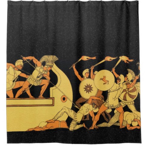 Greek Warriors Shower Curtain