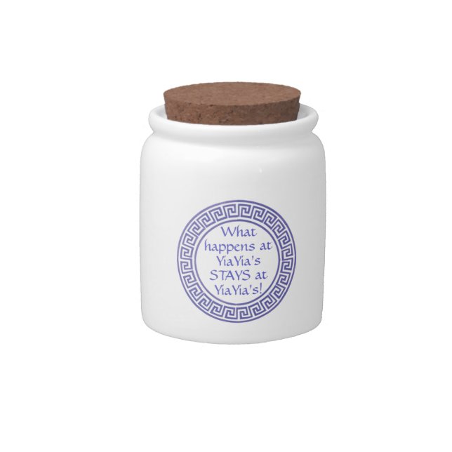 greek yiayia grandma cookie jar (Front)