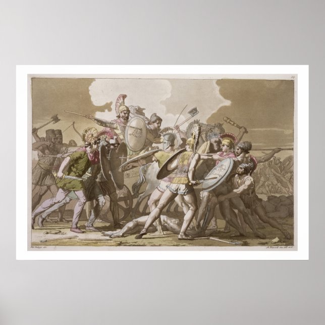 Greeks and Trojans Fight over the Body of Patroclu Poster (Front)
