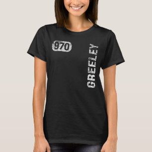 Greeley Colorado 970 Area Code Vintage Retro T-Shirt