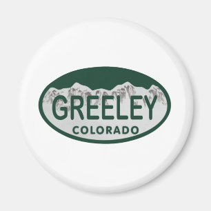 Greeley license oval magnet