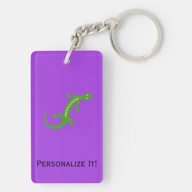 Greem lizard keychain (Back)
