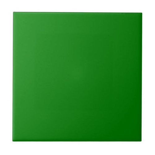Green 008000 Color With Option to Add Image Ceramic Tile