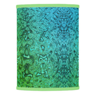 Green 1970s Fluid Mystery Lamp Shade