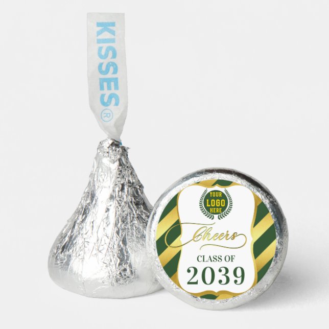Green 2 School College University Graduation Day Hershey®'s Kisses® (Front)
