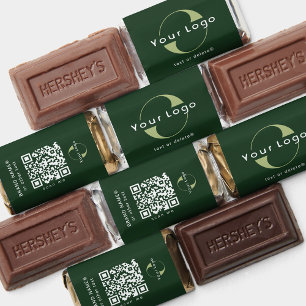 Green 2sided Logo & QR code Business Promotional Hershey's Miniatures