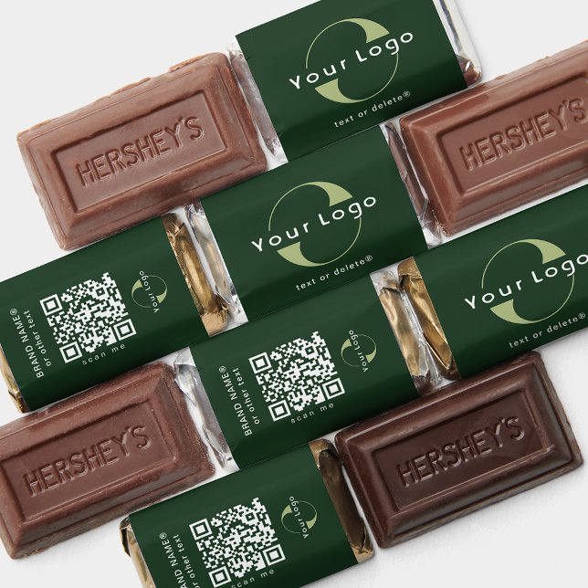 Green 2sided Logo & QR code Business Promotional  Hershey's Miniatures (Creator Uploaded)