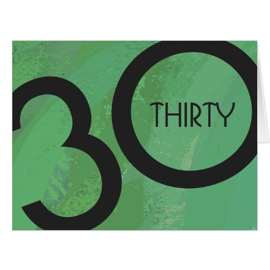 Green 30 Decade Birthday (Front Horizontal)