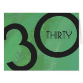 Green 30 Decade Birthday Cards (Front Horizontal)