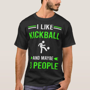 Green 3 People Kickball T-Shirt