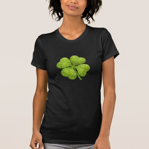 Green 4 Leaf Shamrock T_Shirt