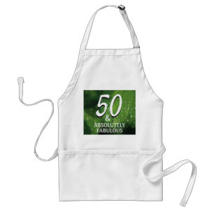 Green 50 Absolutely Fabulous Birthday Apron