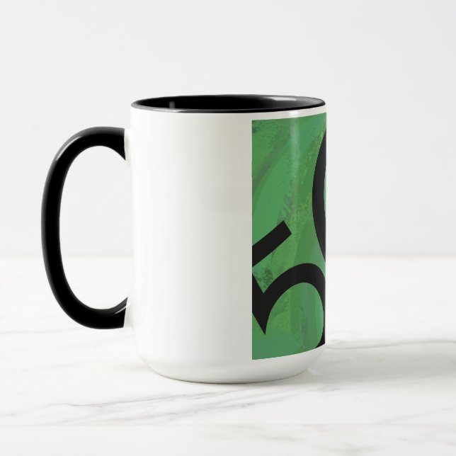 Green 50 Decade Birthday Mug (Left)
