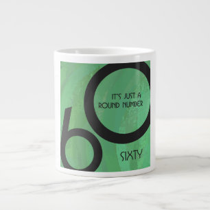 Green 60 Decade Birthday Giant Coffee Mug