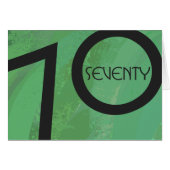 Green 70 Decade Birthday Cards (Front Horizontal)