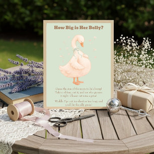 Green A Silly Goose How Big Is Her Belly Invitation
