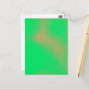 green abstract art postcard