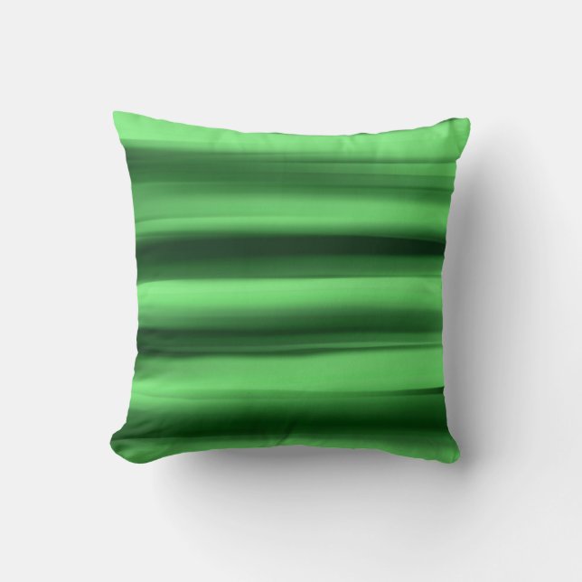 Green Abstract Art Throw Pillow (Front)