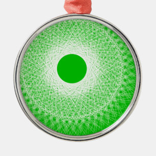 green abstract art will blow your mind metal ornament