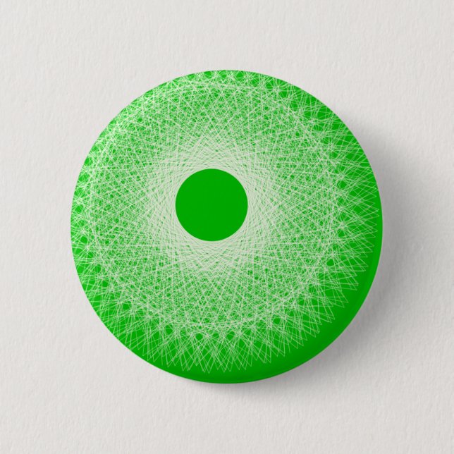 green abstract art will blow your mind pinback button (Front)