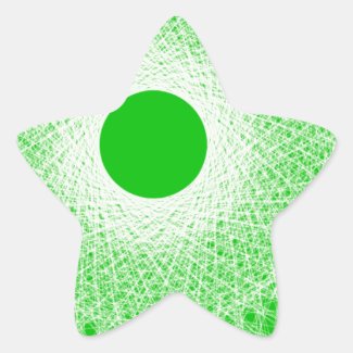 green abstract art will blow your mind star sticker