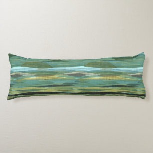 green abstract body pillow