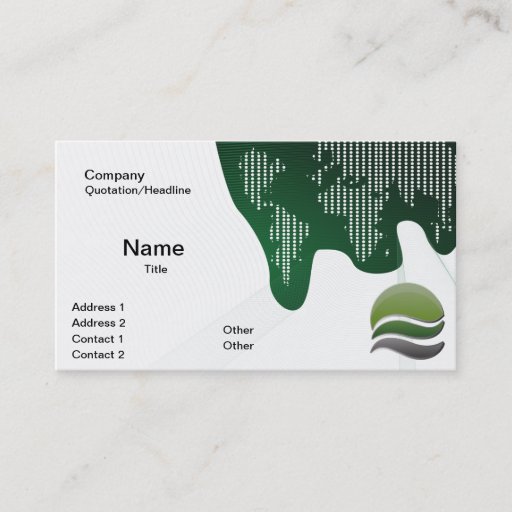 Customizable Green Abstract Business Card Template