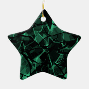 green abstract ceramic ornament