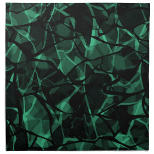green abstract cloth napkin