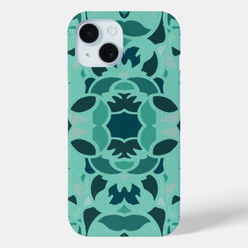 Green Abstract Design iPhone Case