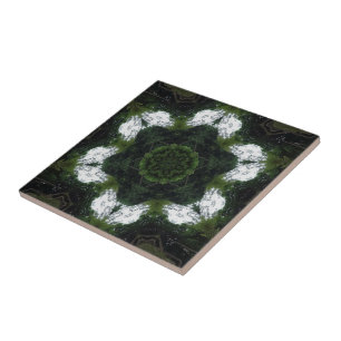 GREEN ABSTRACT DRAWING. SAMER BRASIL 1 CERAMIC TILE