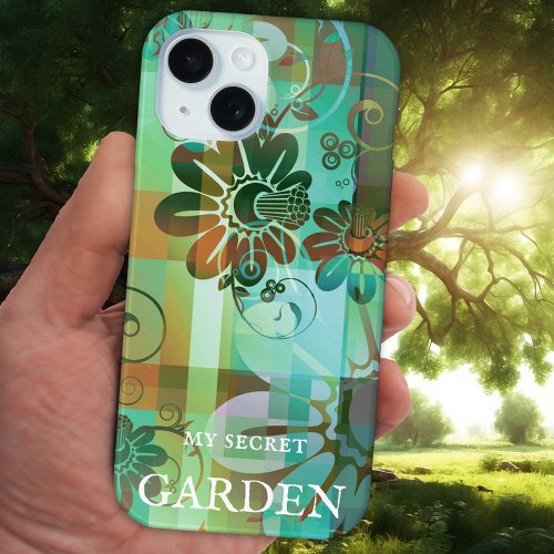 Green Abstract Floral Art Phone Case