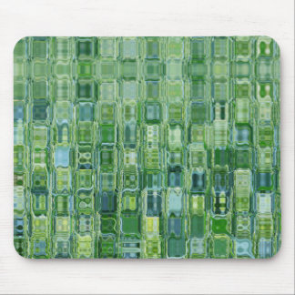 Green Abstract Glass Mouse Pad