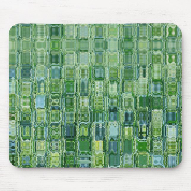 Green Abstract Glass Mouse Pad (Front)