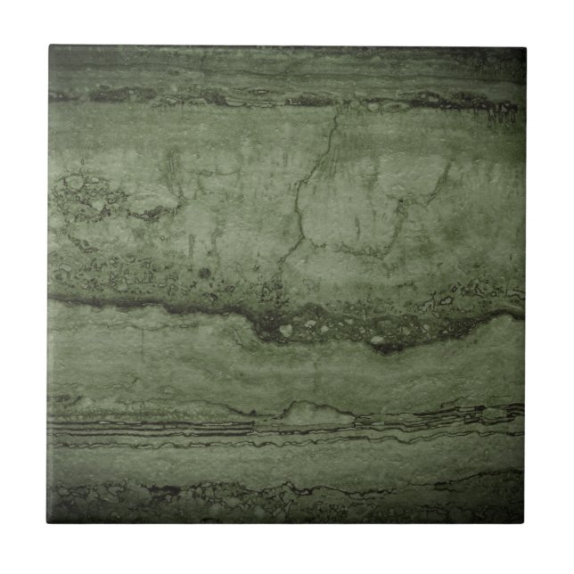 Green abstract Granite | stone marble pattern Ceramic Tile (Front)