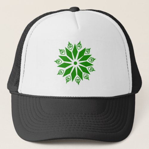 Green Abstract Irish Star Trucker Hat