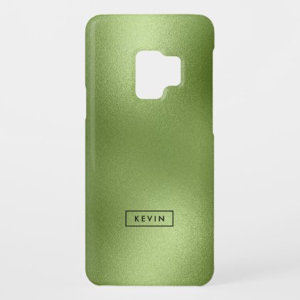 Green Abstract Modern Background Monogram Case-Mate Samsung Galaxy S9 Case